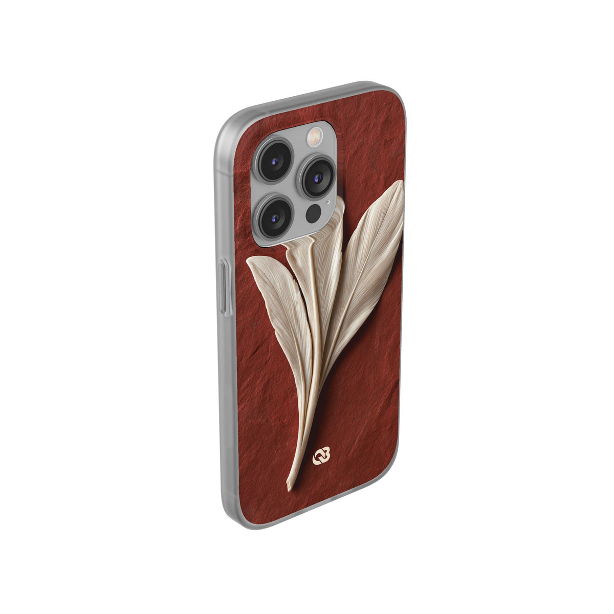 Carved Ivory Plume · Lite Phone Case for iPhone ·  Red