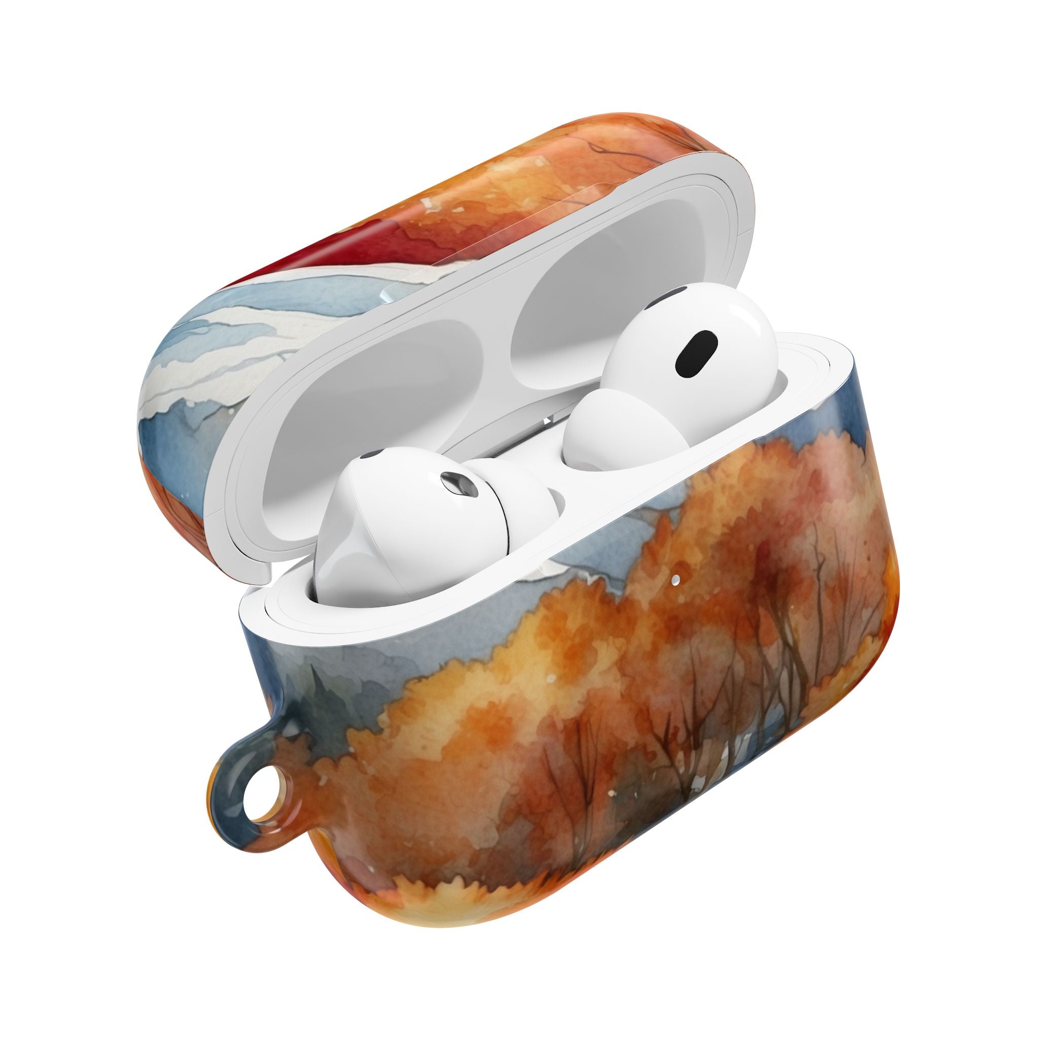 Snowcapped Ember Mountains - AirPods Case
