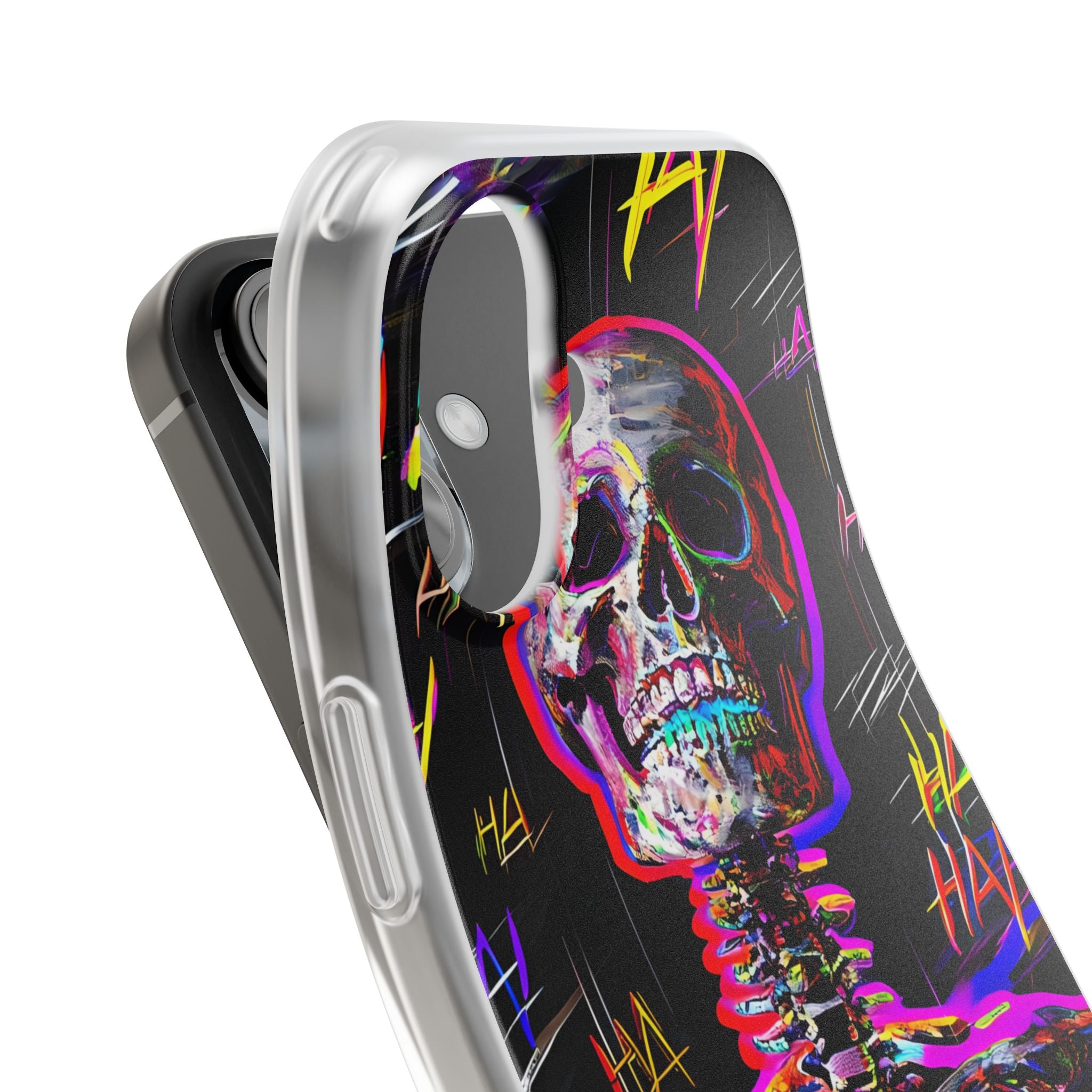 Neon Glitch Skeleton · Soft Handyhülle für iPhone