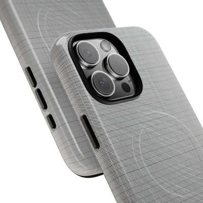 Grey Tough 2.0 Magsafe Phone Case for iPhone - Chrome Mesh Warp
