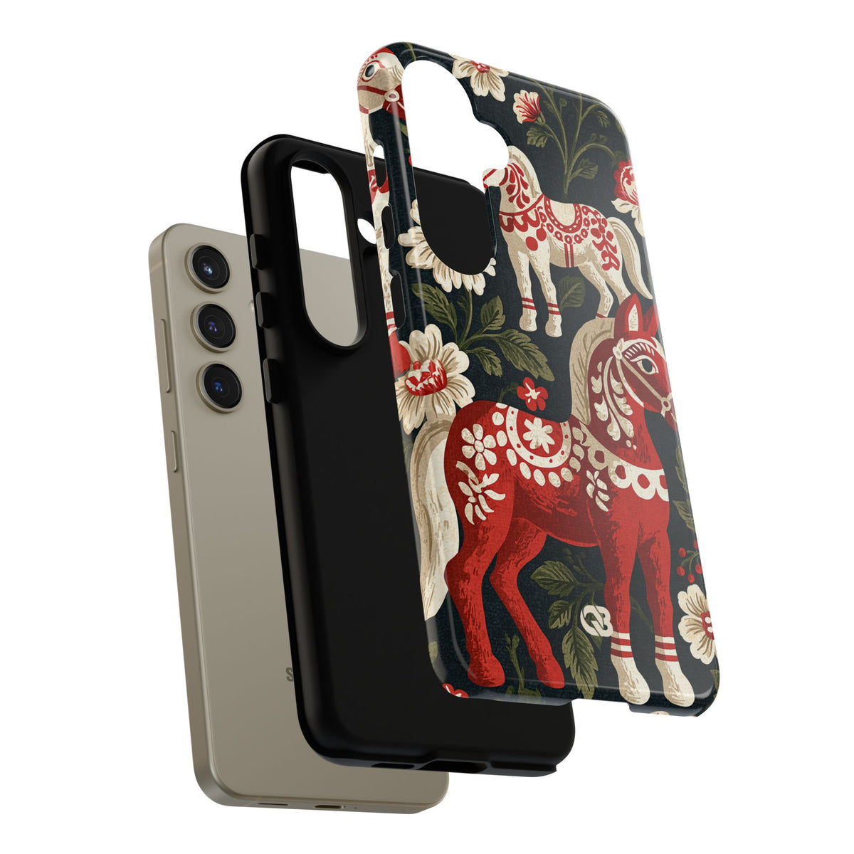 Nordic Dala Meadow · Tough Phone Case for Samsung · Red