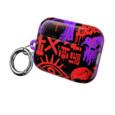 Underground Cyber Glyphs · Hard Case for AirPods & AirPods Pro · Black