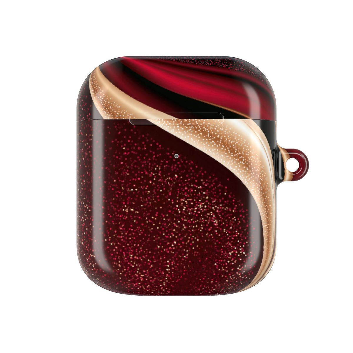 Gilded Crimson Flow · Hard Case for AirPods & AirPods Pro · Red