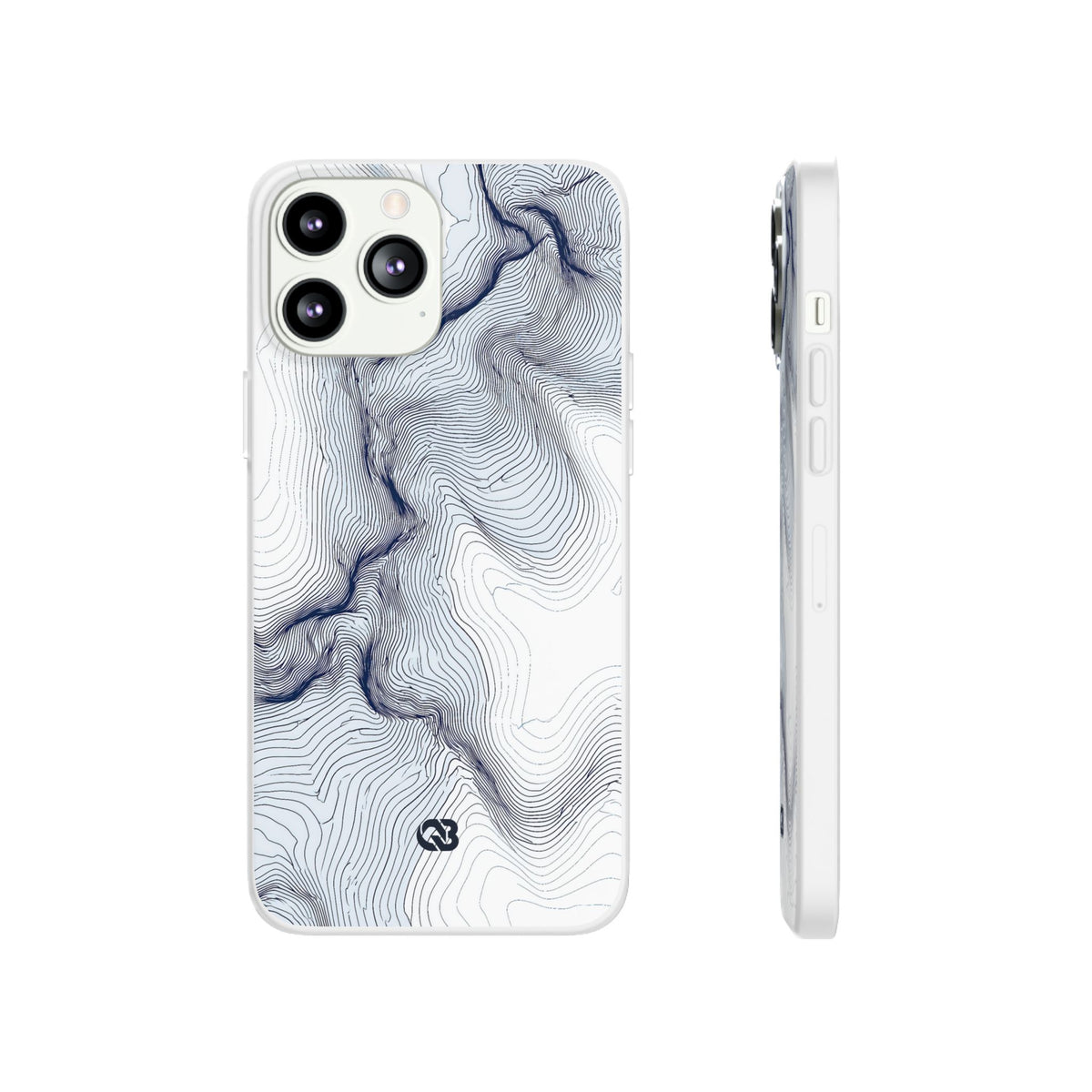 Nordic Ridge Contour · Lite Phone Case for iPhone ·  White