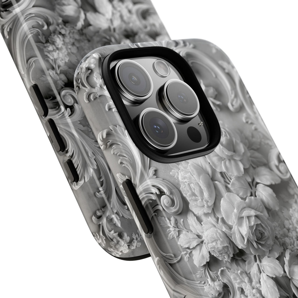 Rococo Marble Rose · Tough Phone Case for iPhone · White