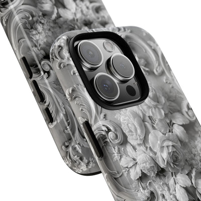Rococo Marble Rose · Tough Phone Case for iPhone · White
