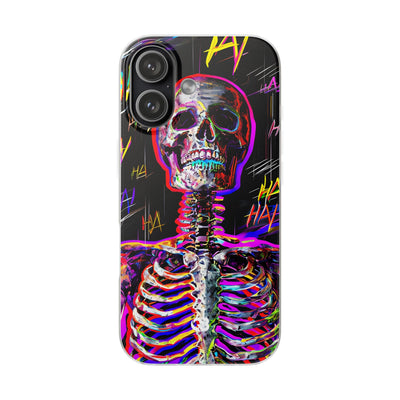 Neon Glitch Skeleton · Soft Handyhülle für iPhone