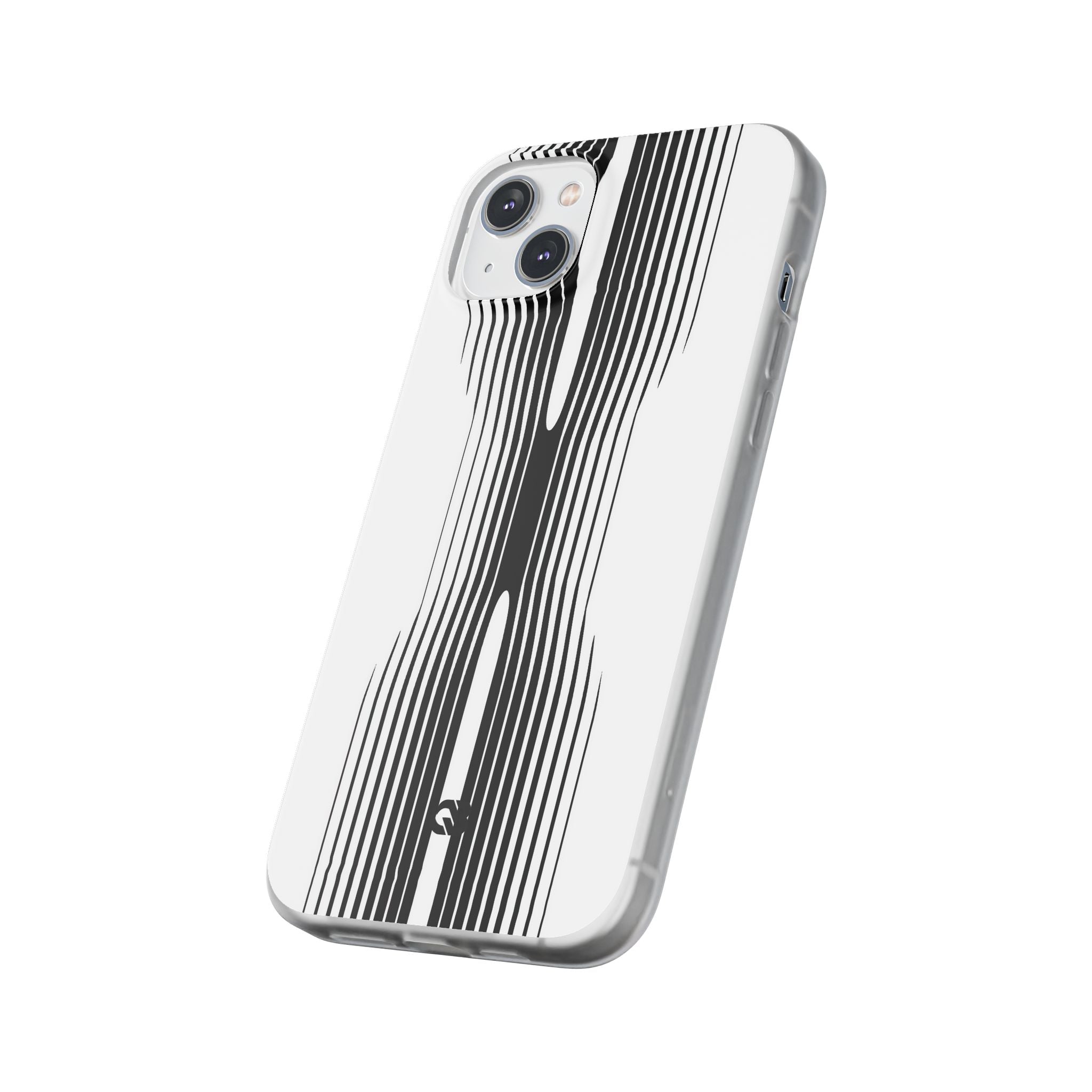 White Lite Phone Case for iPhone - Kinetic Mono Distortion