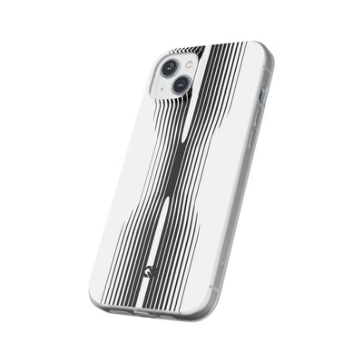 White Lite Phone Case for iPhone - Kinetic Mono Distortion