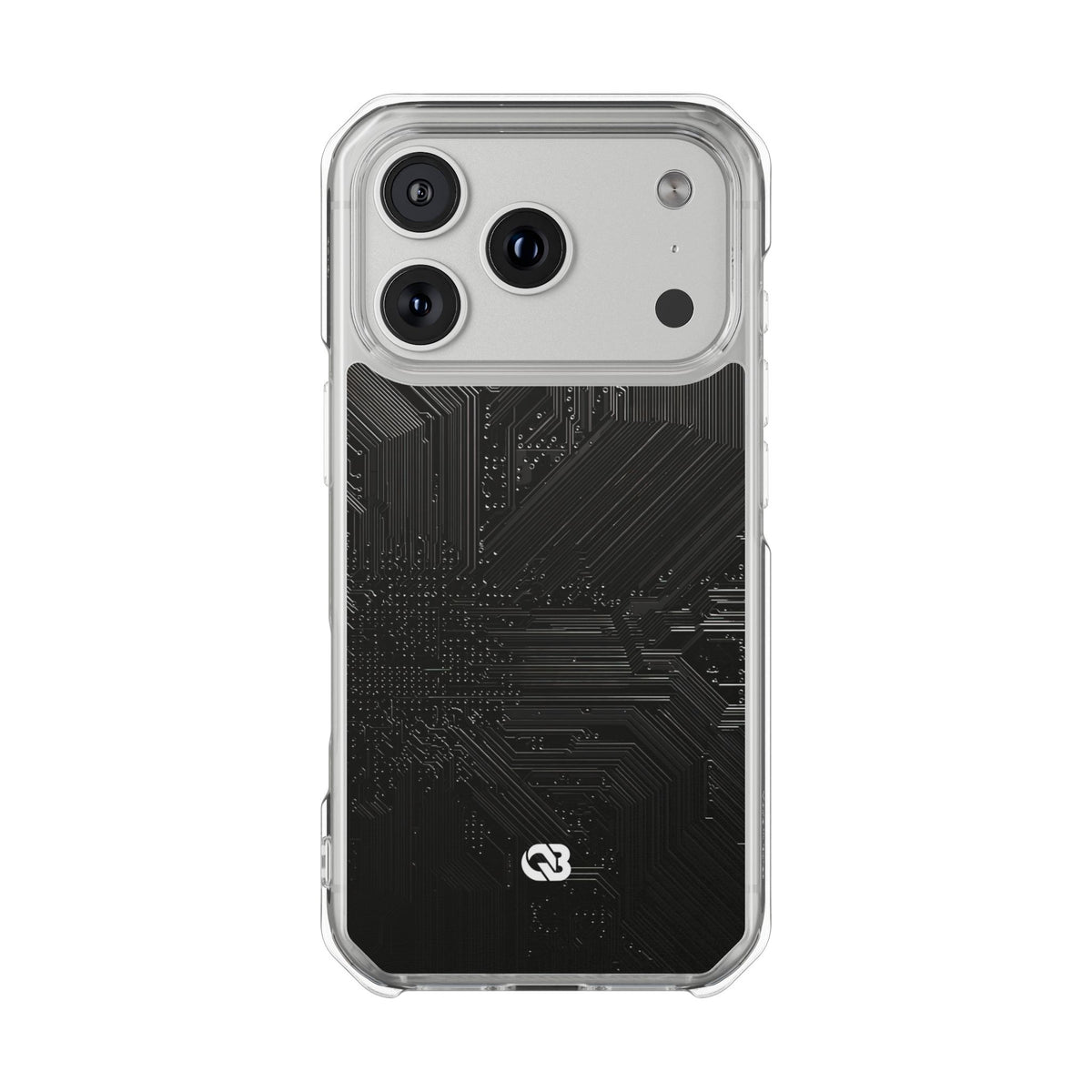 Obsidian Circuitry · Clear Impact Magnetic Phone Case for iPhone ·  Black