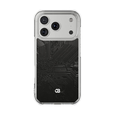 Obsidian Circuitry · Clear Impact Magnetic Phone Case for iPhone ·  Black