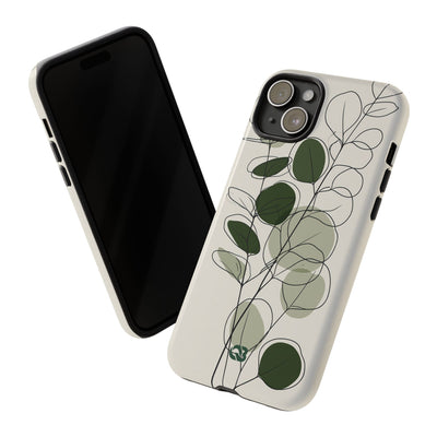 Eucalyptus Foliage Study · Tough Phone Case for iPhone · Green