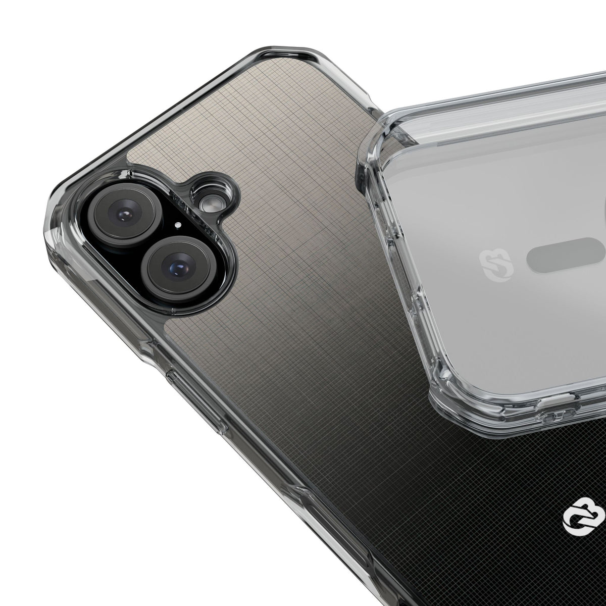 Monochrome Metric Grid · Clear Impact Magnetic Phone Case for iPhone ·  Black