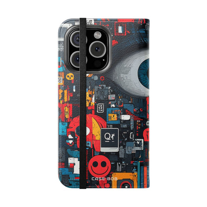 Blue Gaze Mosaic - iPhone 16 Pro Case - Wallet