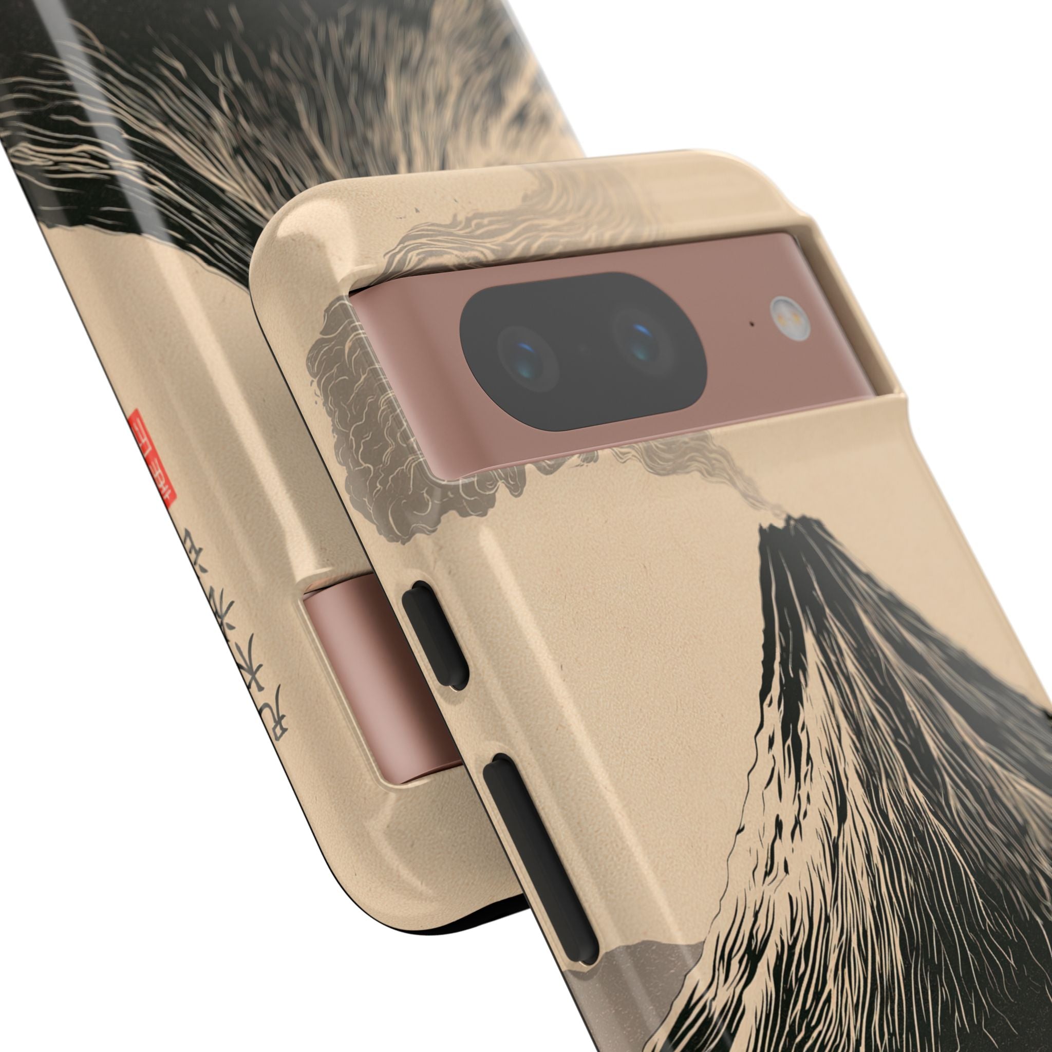 Beige Tough Phone Case for Google Pixel - Obsidian Ink Summit