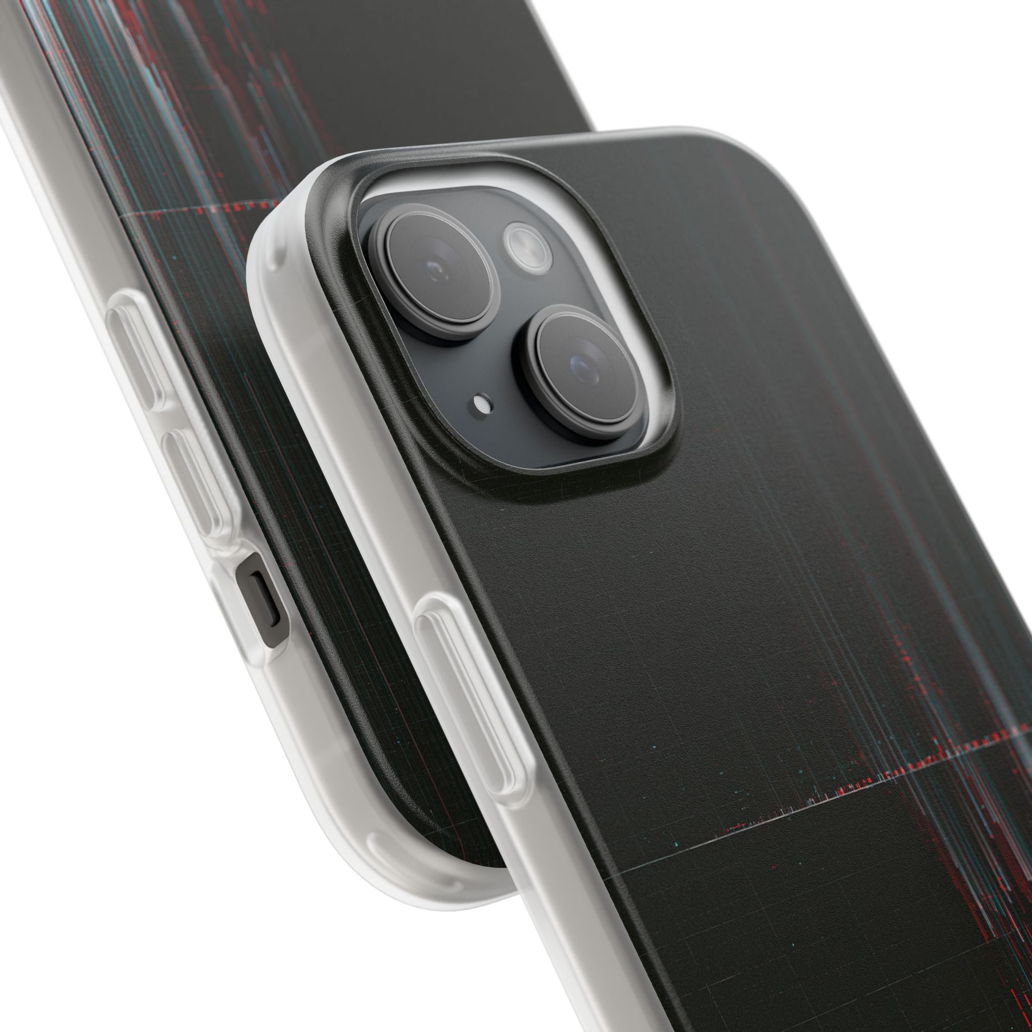 Black Lite Phone Case for iPhone - Corrupted Data Stream