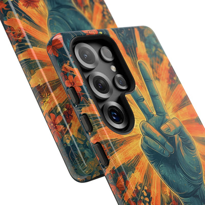 Fleur de paix radieuse · Coque de téléphone Tough pour Samsung