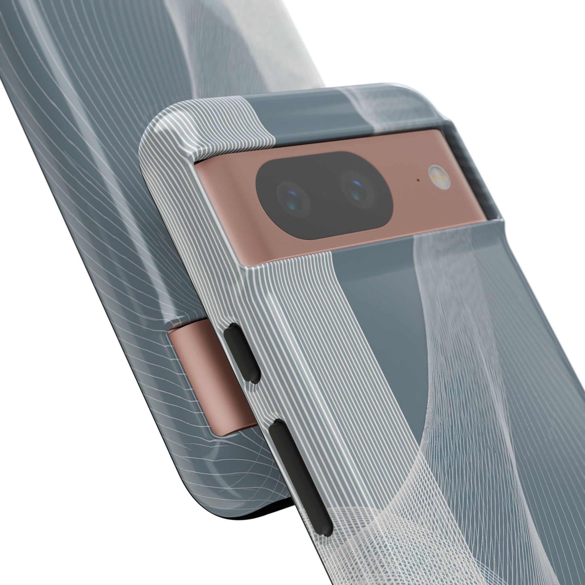Grey Tough Phone Case for Google Pixel - Slate Mesh Horizon