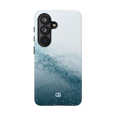 Teal Tough Phone Case for Samsung - Cyan Vector Lattice