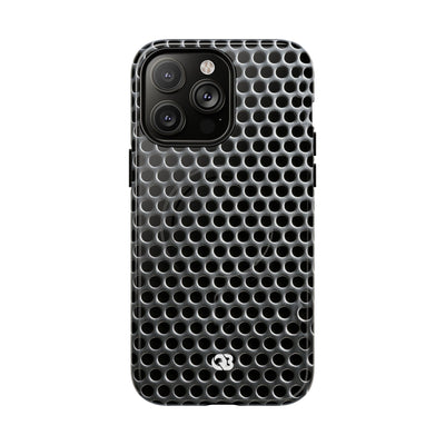 Brushed Perforated Steel · Tough 2.0 Magnetic Phone Case for iPhone · Silver