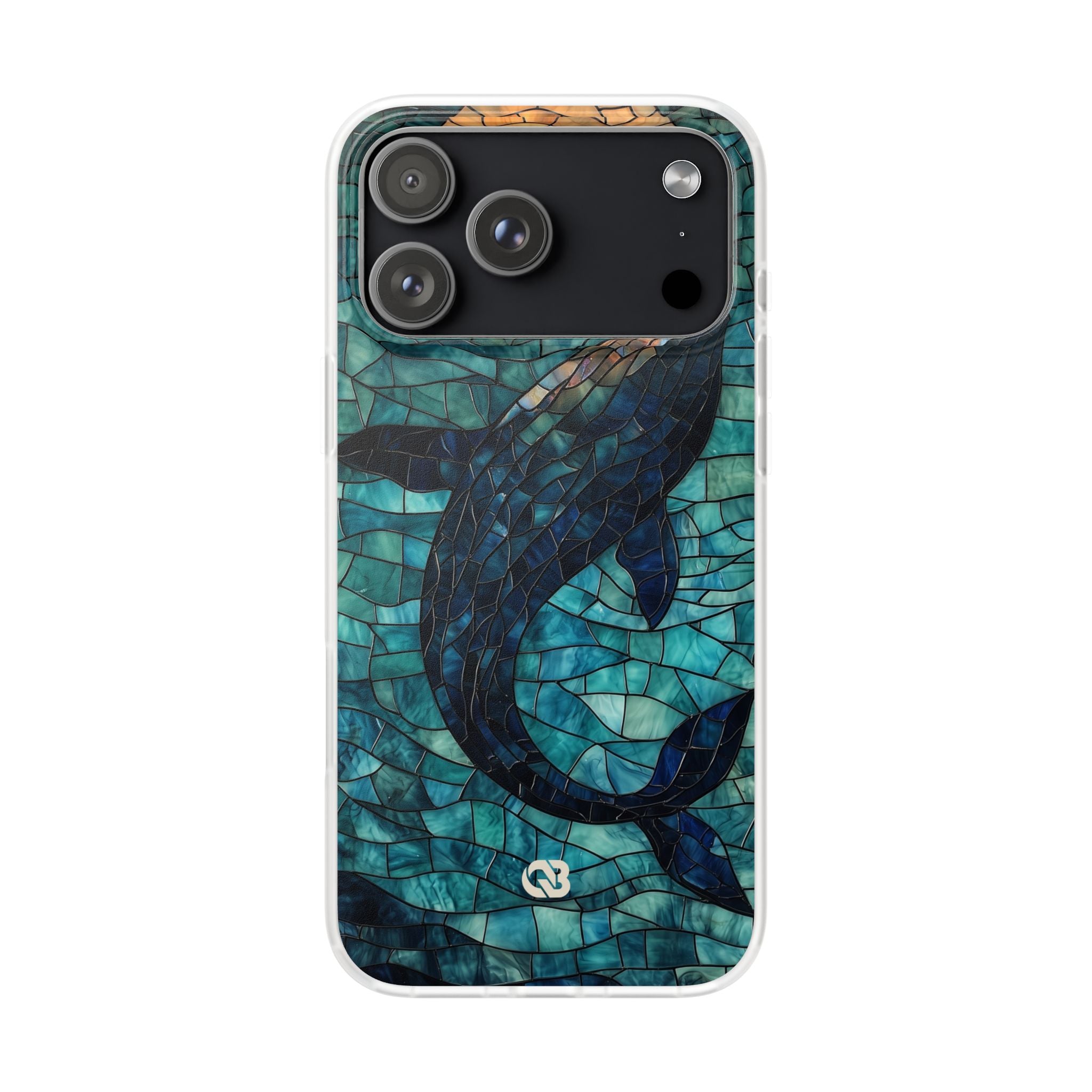 Stained Moon Whale · Soft Telefoncover for iPhone