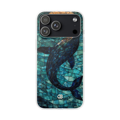 Stained Moon Whale · Soft Telefoncover for iPhone