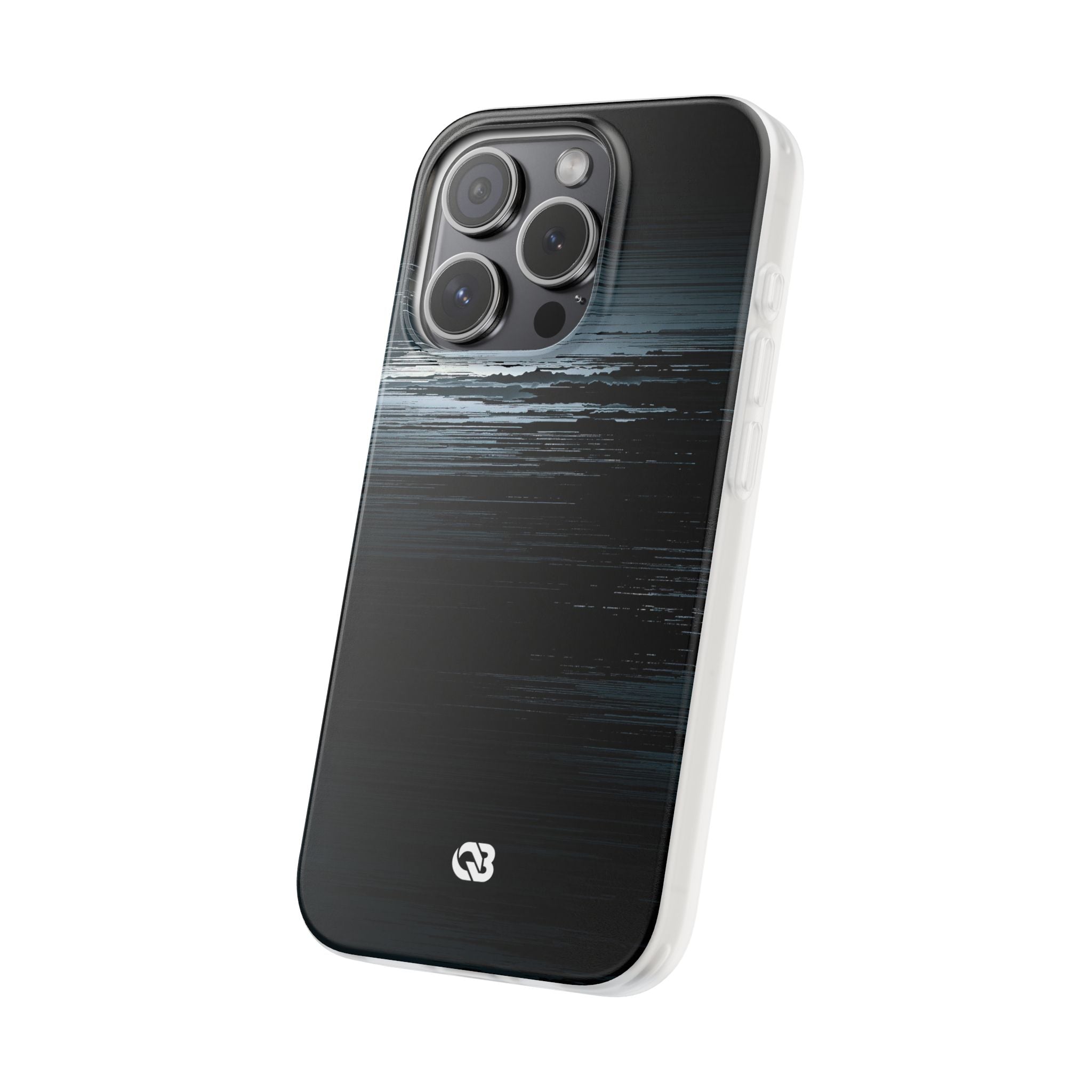Black Lite Phone Case for iPhone - Frozen Signal Glitch