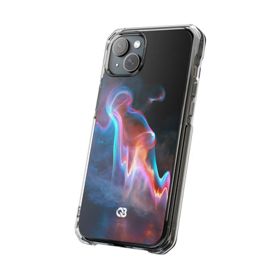 Neon Waveform · Clear Impact Magnetic Phone Case for iPhone · Black