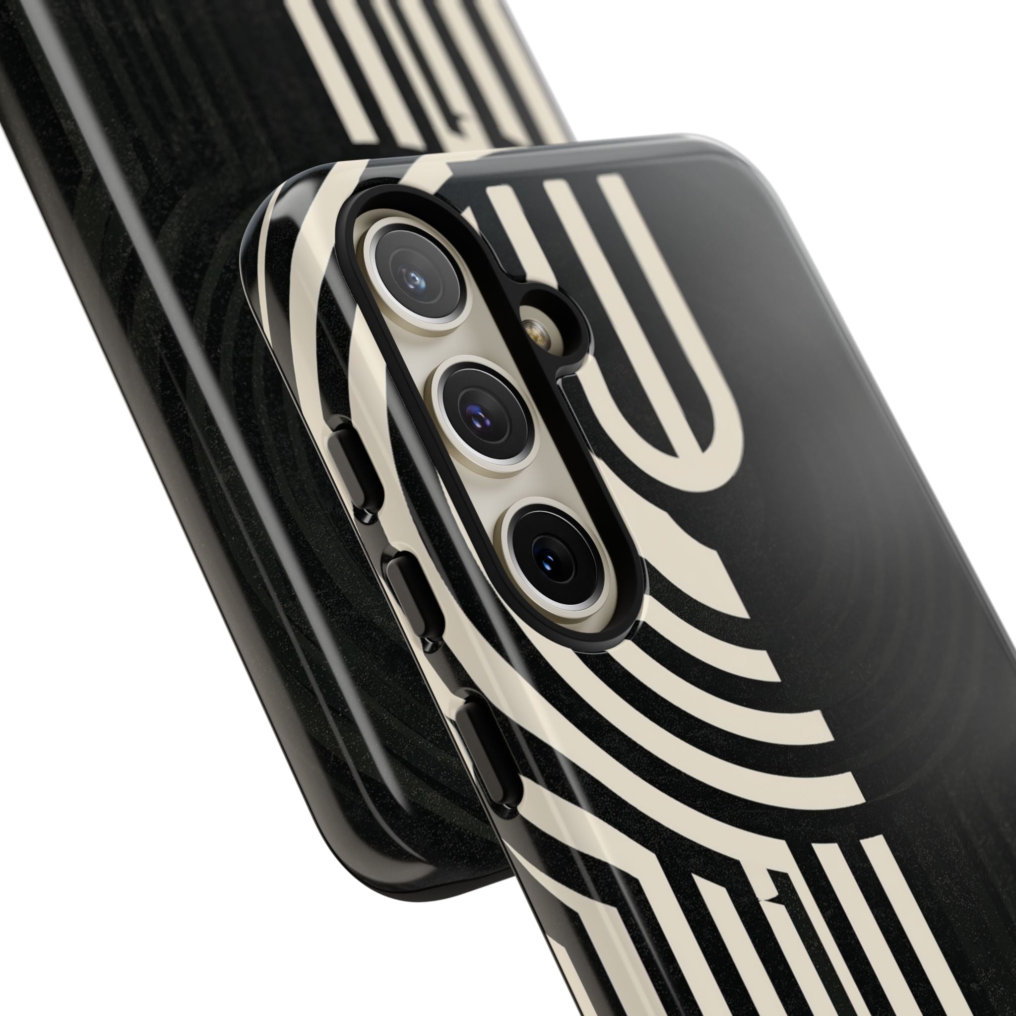 Beige Tough Phone Case for Samsung - Monolith Ivory Signal
