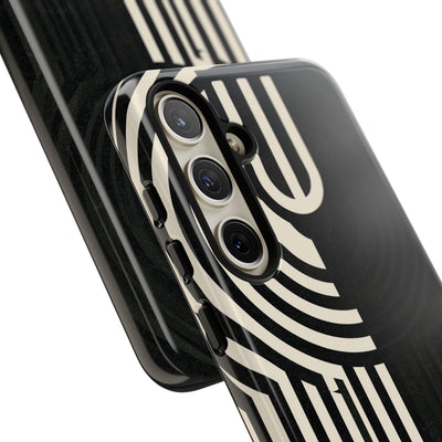Beige Tough Phone Case for Samsung - Monolith Ivory Signal