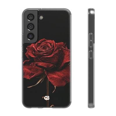 Crimson Noir Rose · Lite Phone Case for Samsung · Black