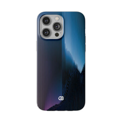 Blue Lite Phone Case for iPhone - Indigo Distortion Wave