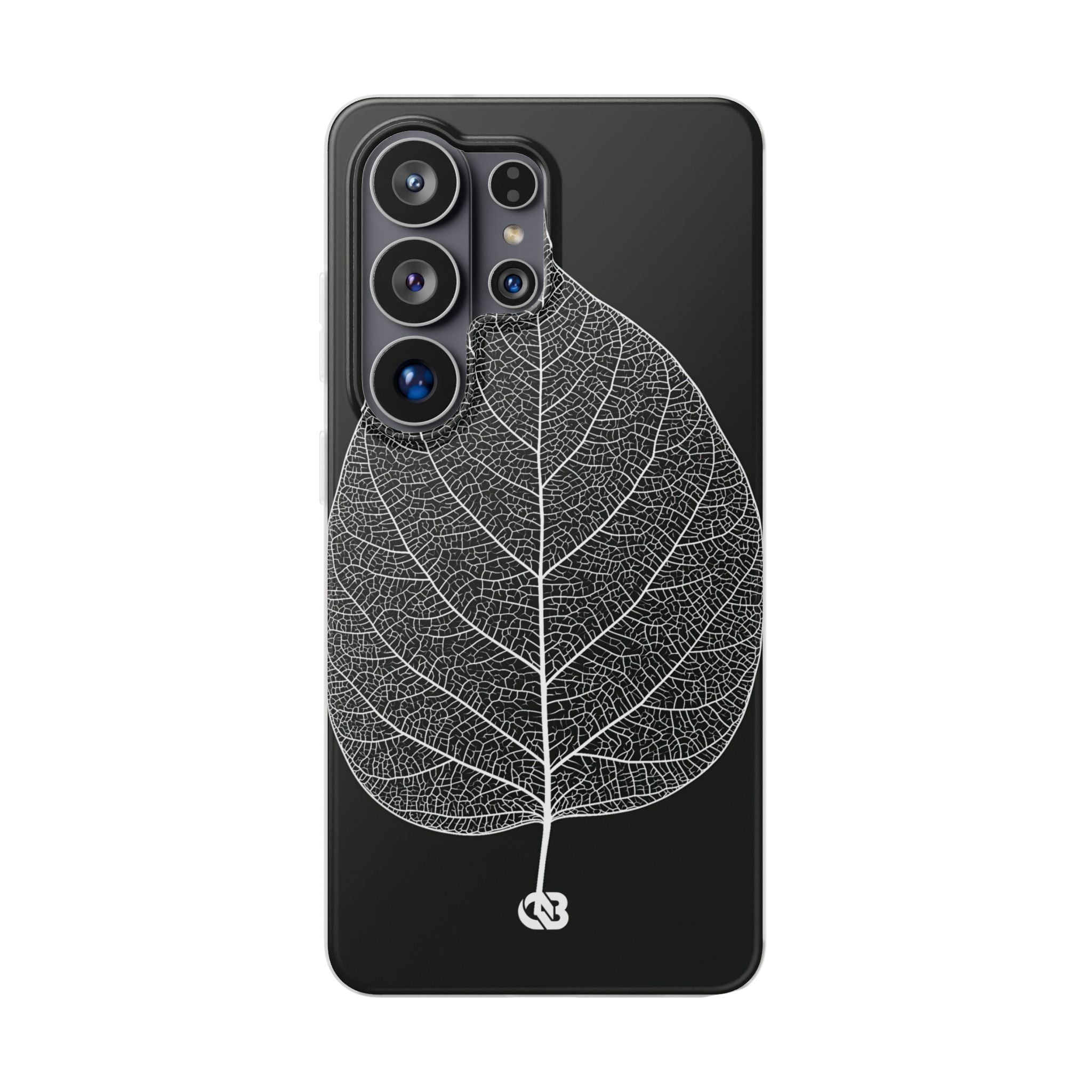 Black Lite Phone Case for Samsung - Bleached Leaf Lattice