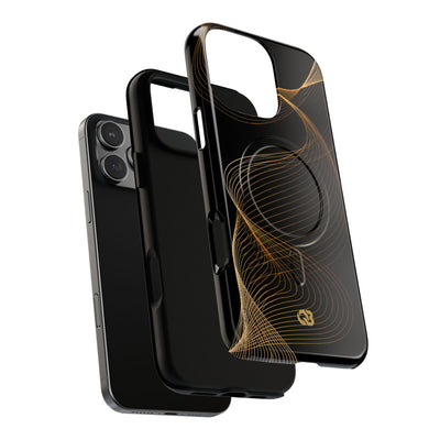Golden Contour Flow · Tough 2.0 Magnetic Phone Case for iPhone · Black