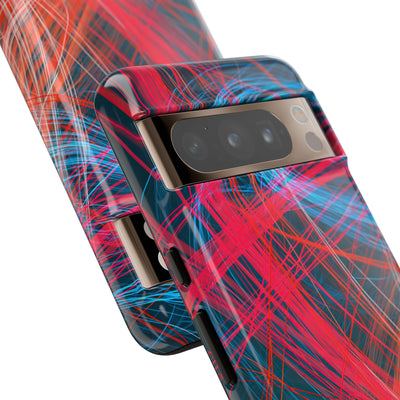 Neon Fiber Stream · Tough Phone Case for Pixel ·  Red