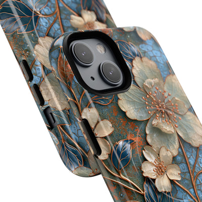 Gilded Blossom Reverie · Tough 2.0 Magnetic Phone Case for iPhone · Teal