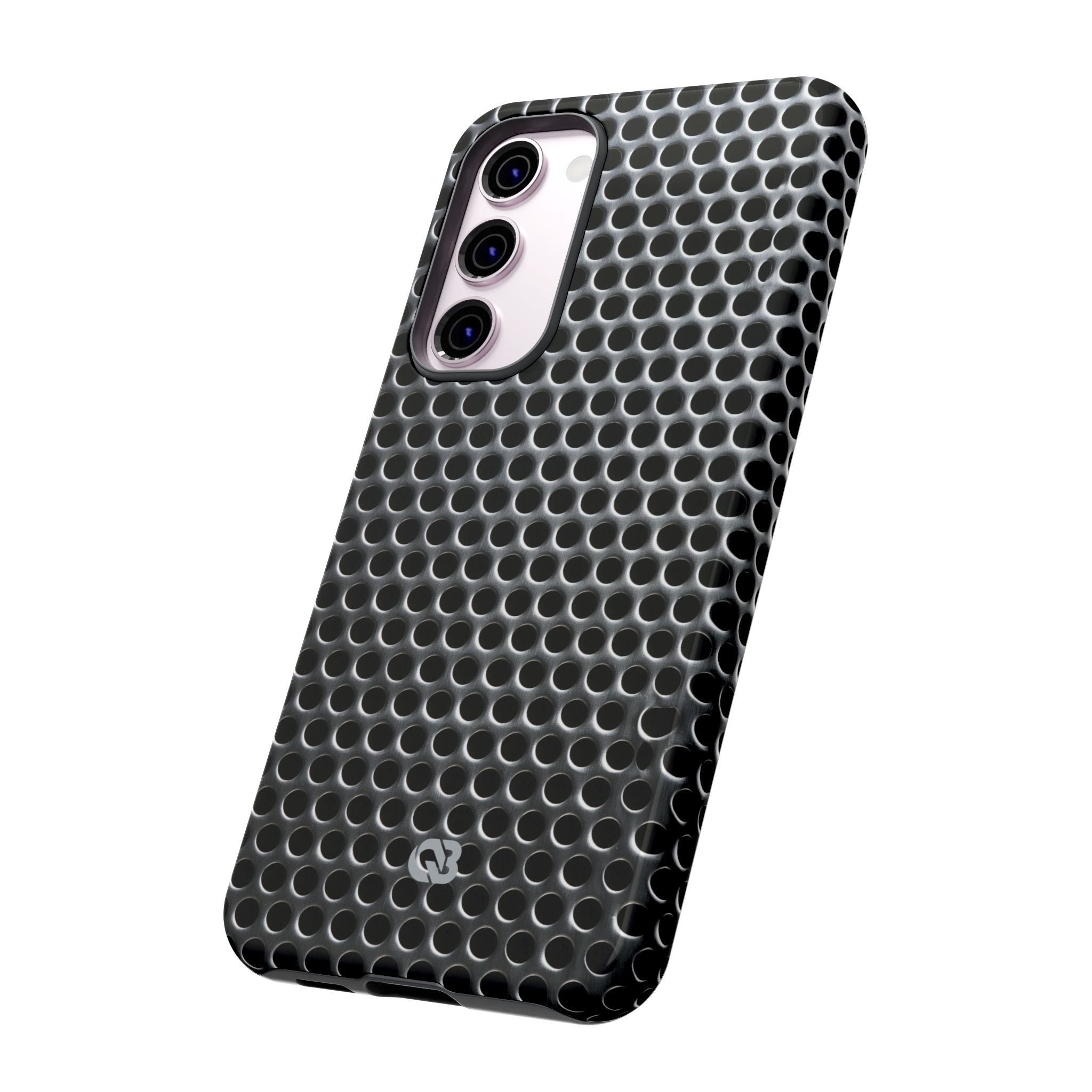 Silver Tough Phone Case for Samsung - Brutalist Steel Mesh