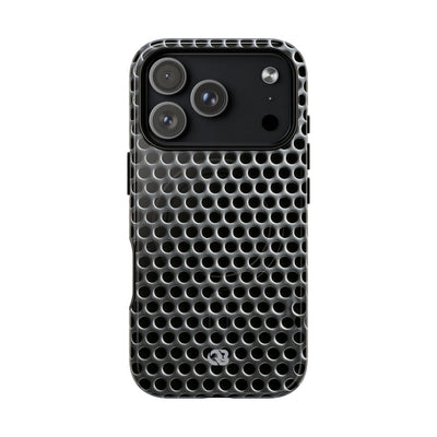 Silver Tough 2.0 Magsafe Phone Case for iPhone - Brutalist Steel Mesh