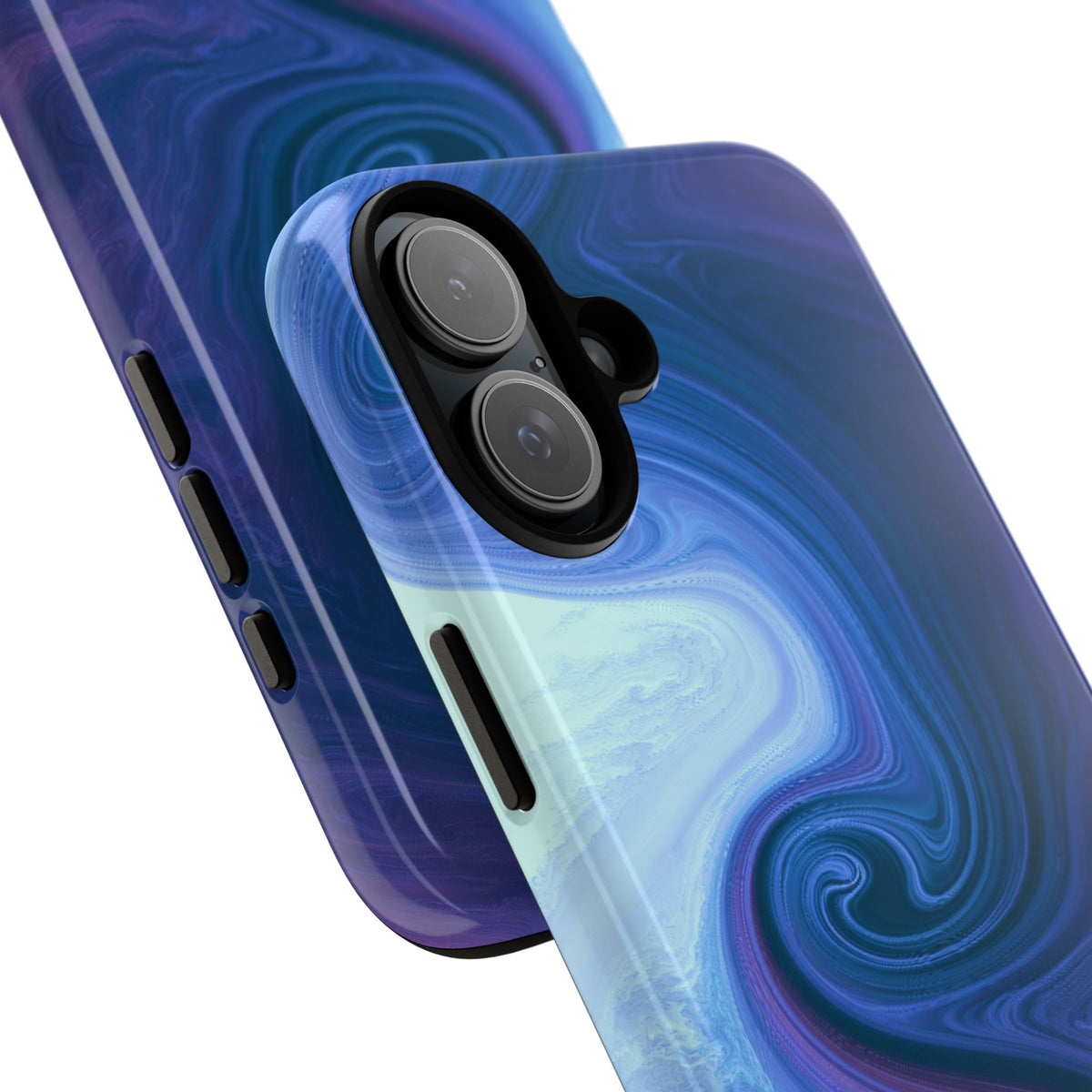 Azure Fluid Swirl · Tough Phone Case for iPhone · Blue