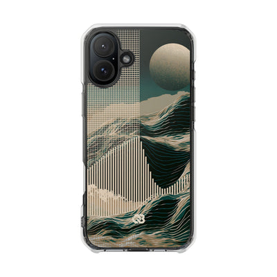 Green Impact MagSafe Phone Case for iPhone - Lunar Moss Topography