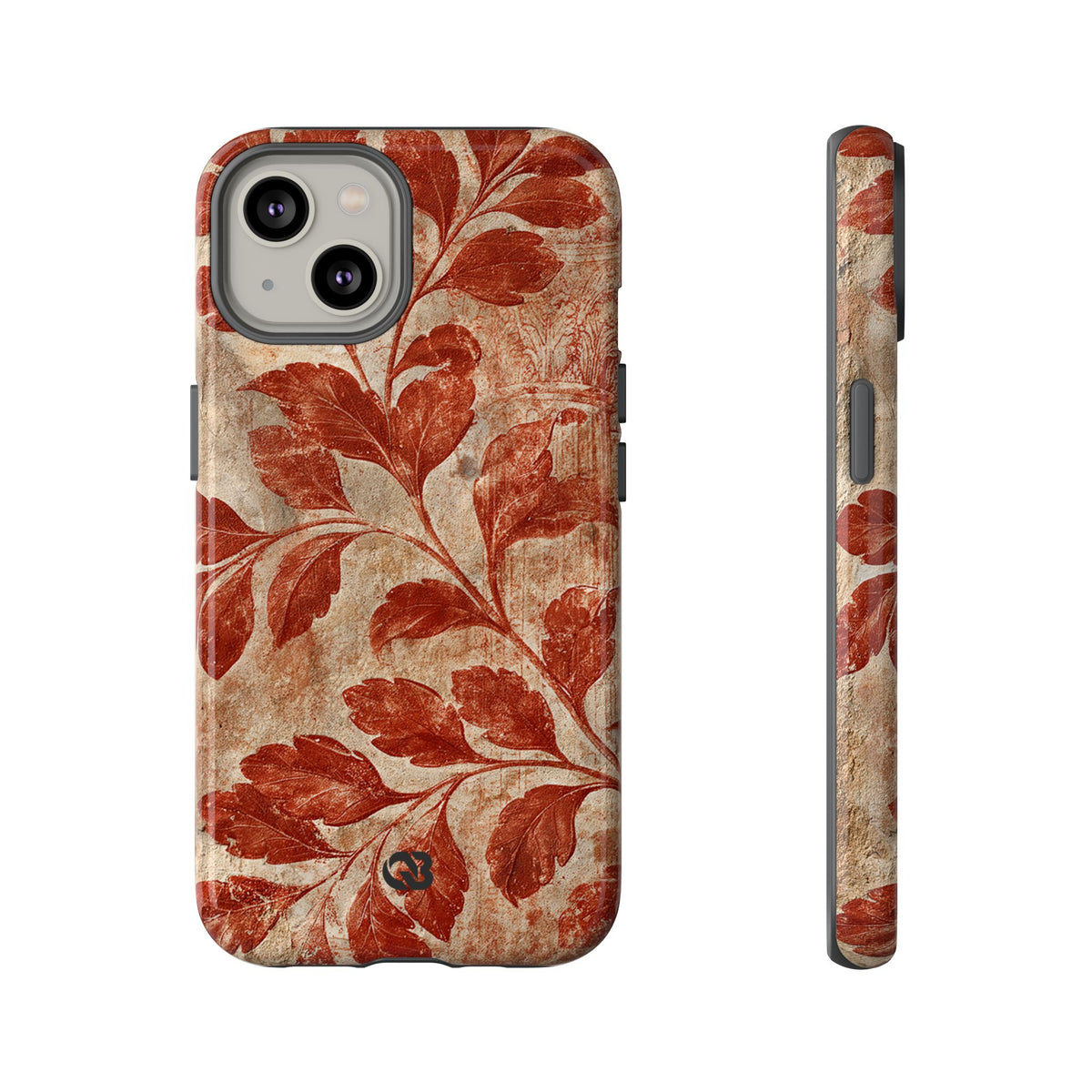 Terracotta Botanical Fresco · Tough Phone Case for iPhone · Red