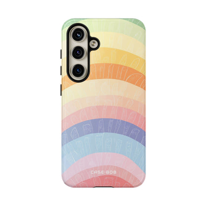 Pastell Regenbogen Bänder Samsung S24 Case - Tough