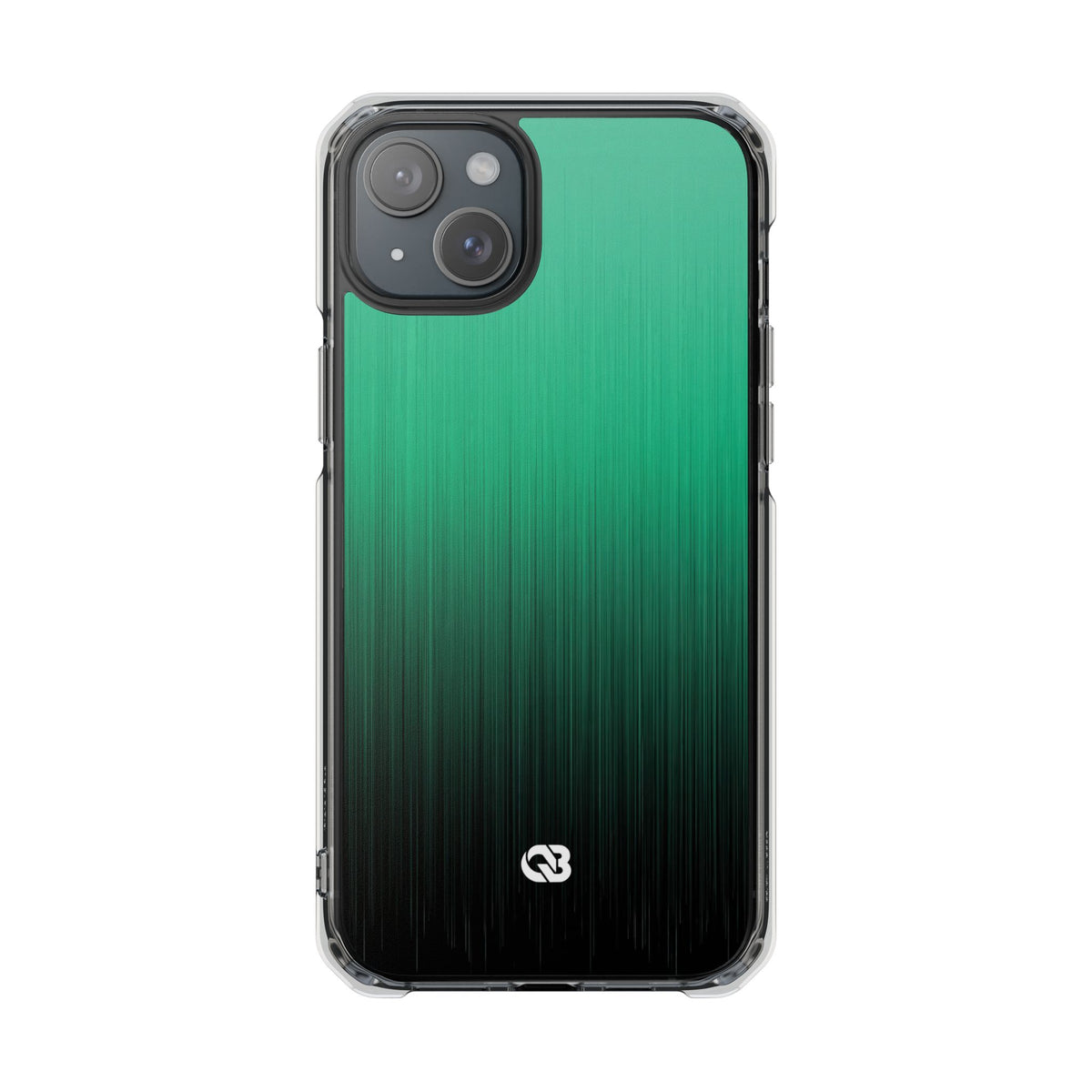Emerald Cascade · Clear Impact Magnetic Phone Case for iPhone · Green