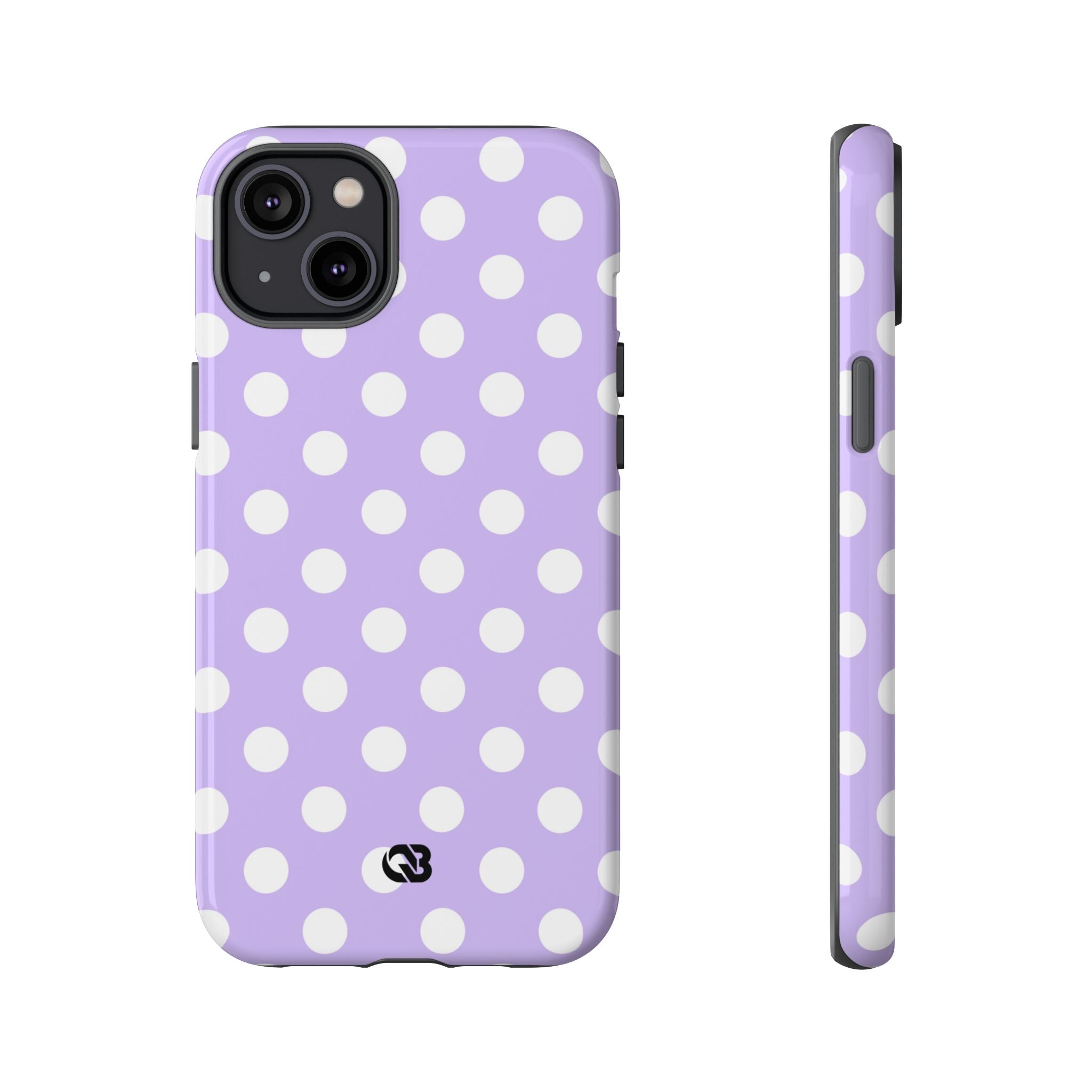 Lavender Polka Grid · Tough Θήκη για iPhone