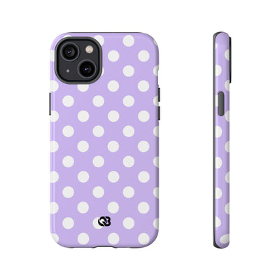 Lavender Polka Grid · Tough Θήκη για iPhone