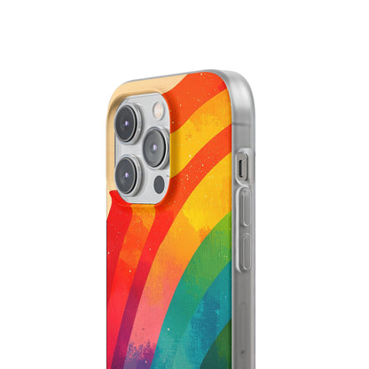 Texturiertes Rainbow Arc iPhone 14 Pro Case - Soft
