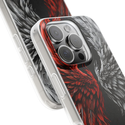 Split Crimson Wing · Soft Phone Case for iPhone