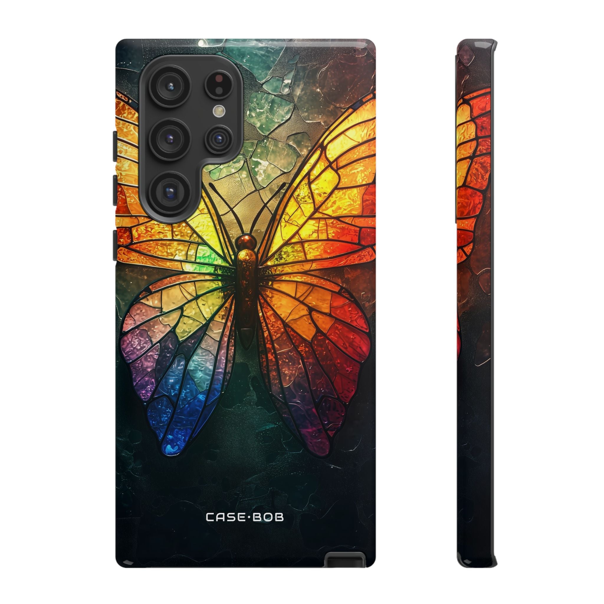 Stained Glass Butterfly Samsung S22 Ultra Case - Tough