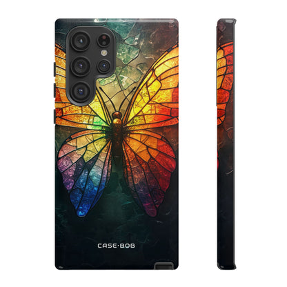 Stained Glass Butterfly Samsung S22 Ultra Case - Tough