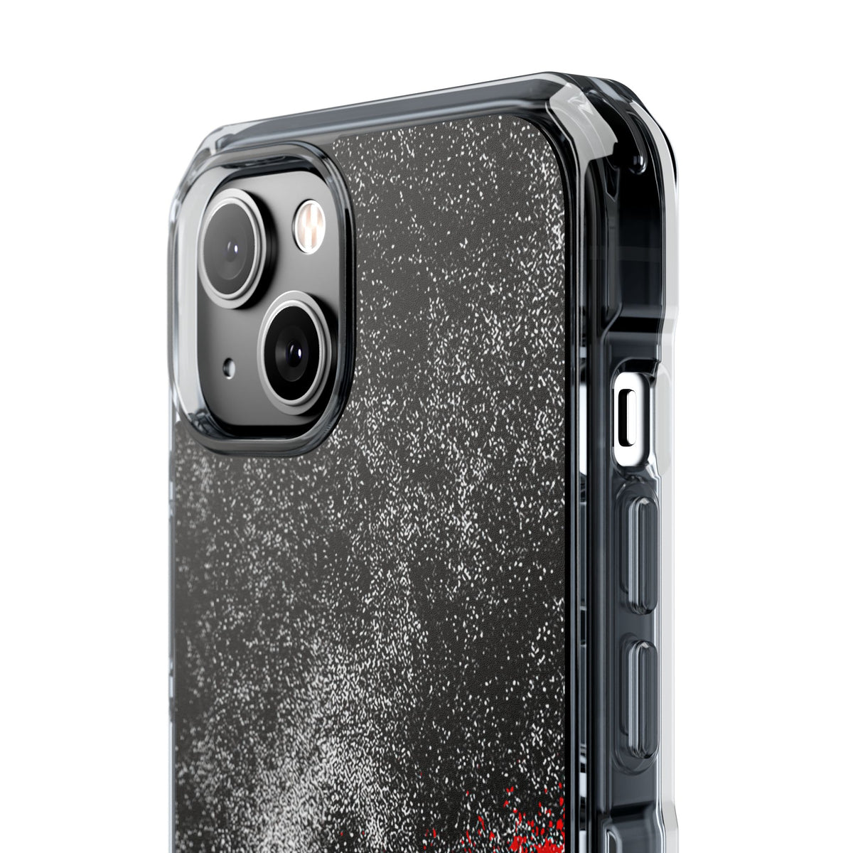Crimson Noir Drip · Clear Impact Magnetic Phone Case for iPhone ·  Black